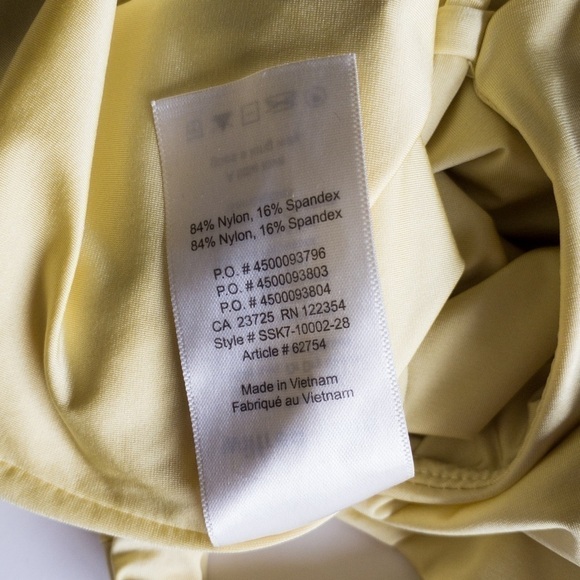 Wilfred Naidoo Criss bodysuit Spaghetti Strap Criss Cross Yellow Womens Small - Picture 12 of 16